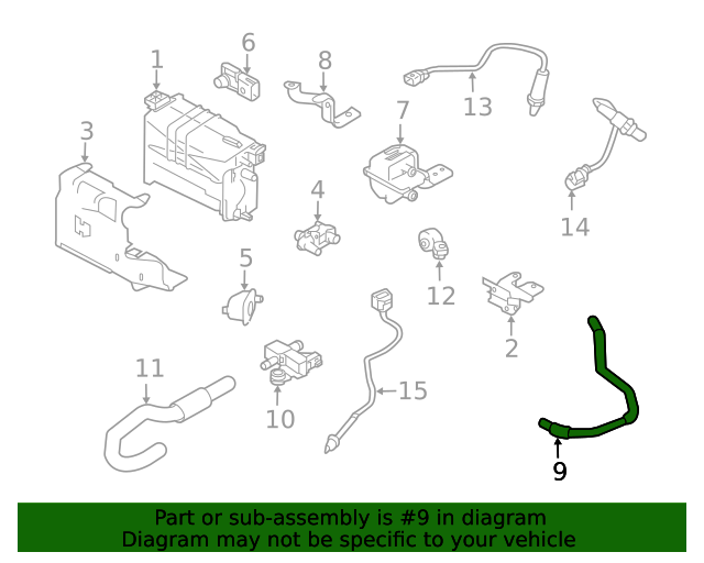 18791-6MM1B - Vapor Hose 2019-2022 Nissan Rogue Sport | Nissan Parts ...