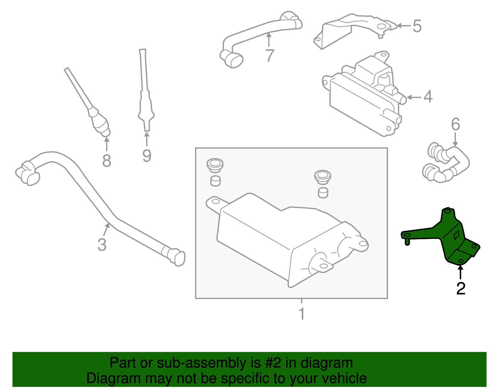 Vapor Canister Bracket - Scion (SU003-04503)