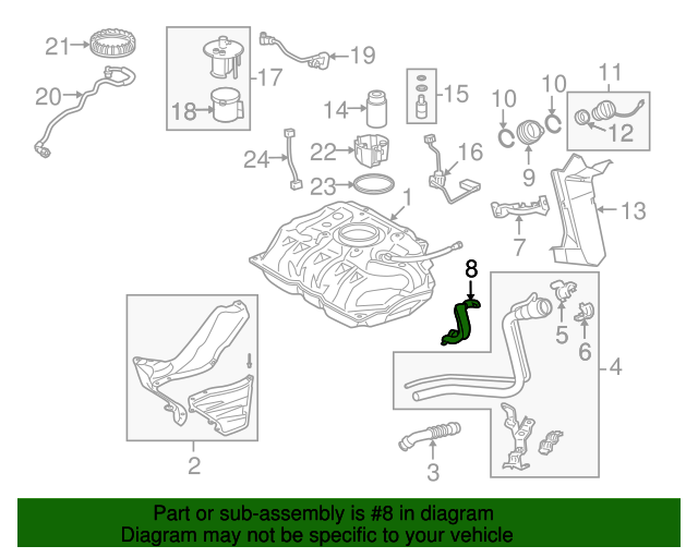 20072014 Toyota Fuel Filler Neck Insulator 7727852030 Toyota Parts