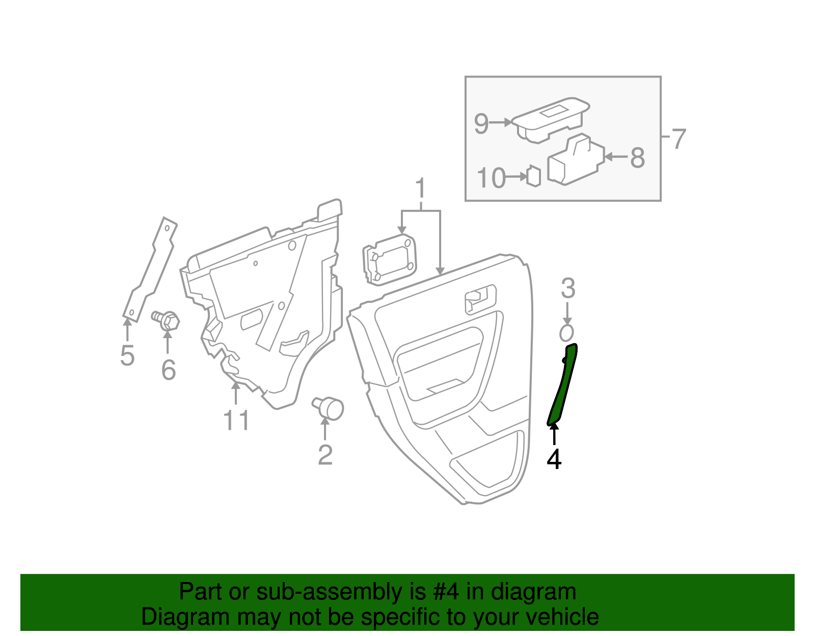 Cover, Rear S/D A/Rst Fin - GM (15285298)