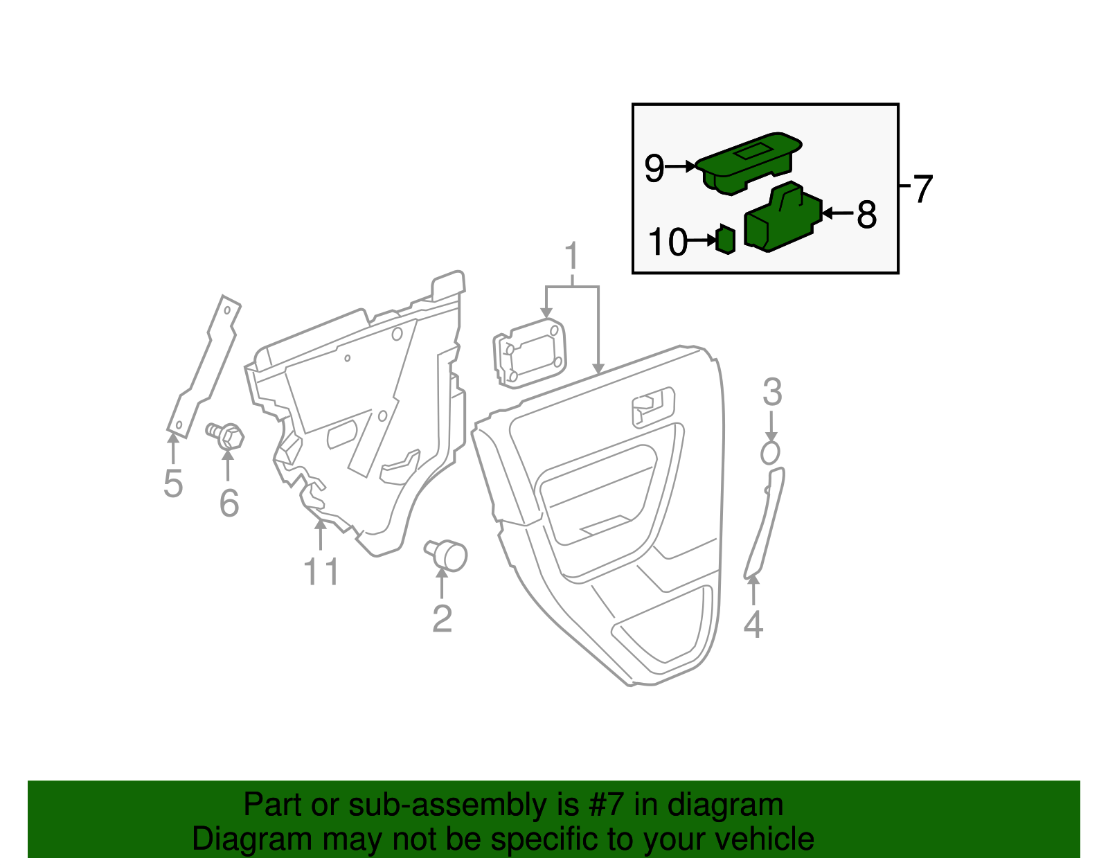 Plate, Rear S/D Acsry Switch Mt - GM (25940455)