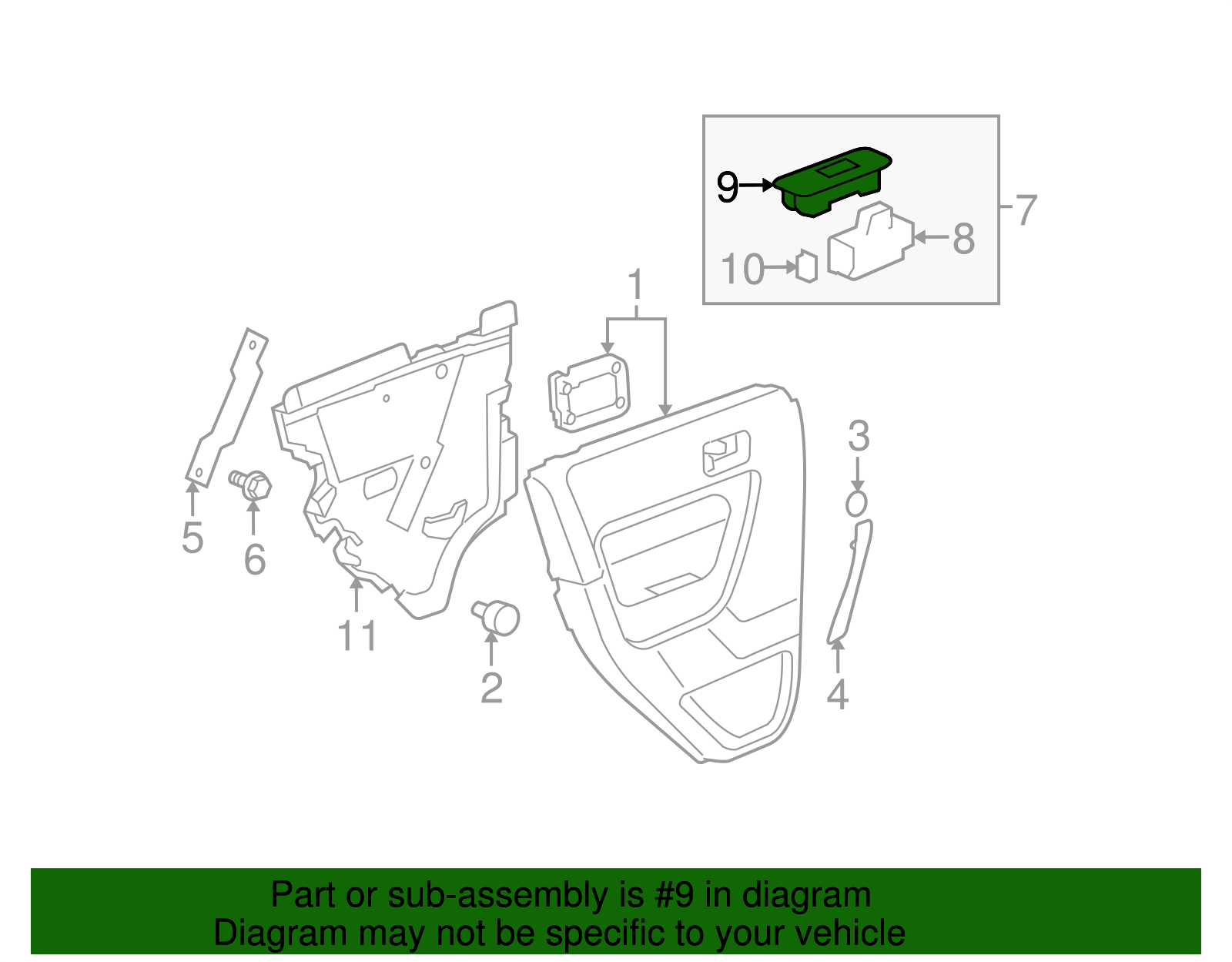Plate, Rear S/D Acsry Switch Mt - GM (15806096)