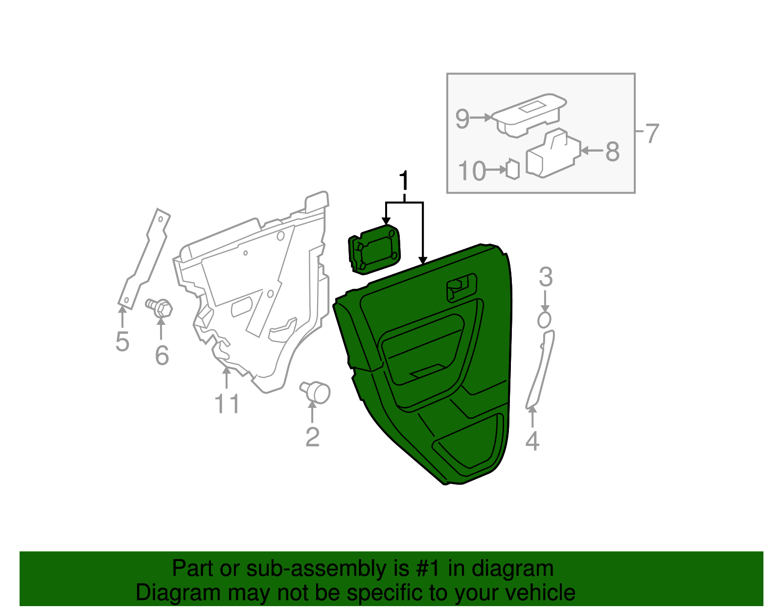Panel Assembly-Rear S/D Tr                     *Left Cashmere - GM (25996311)
