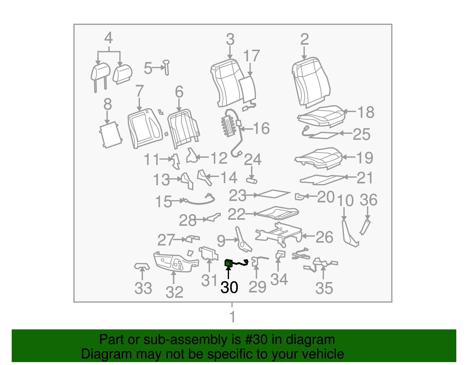 Power Seat Switch - GM (89026978)