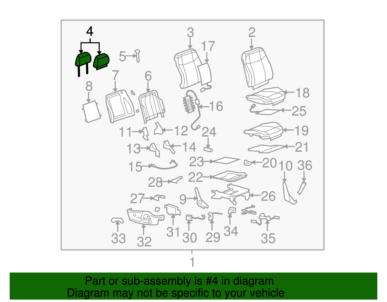 Restraint, P/Seat HD - GM (15815932)