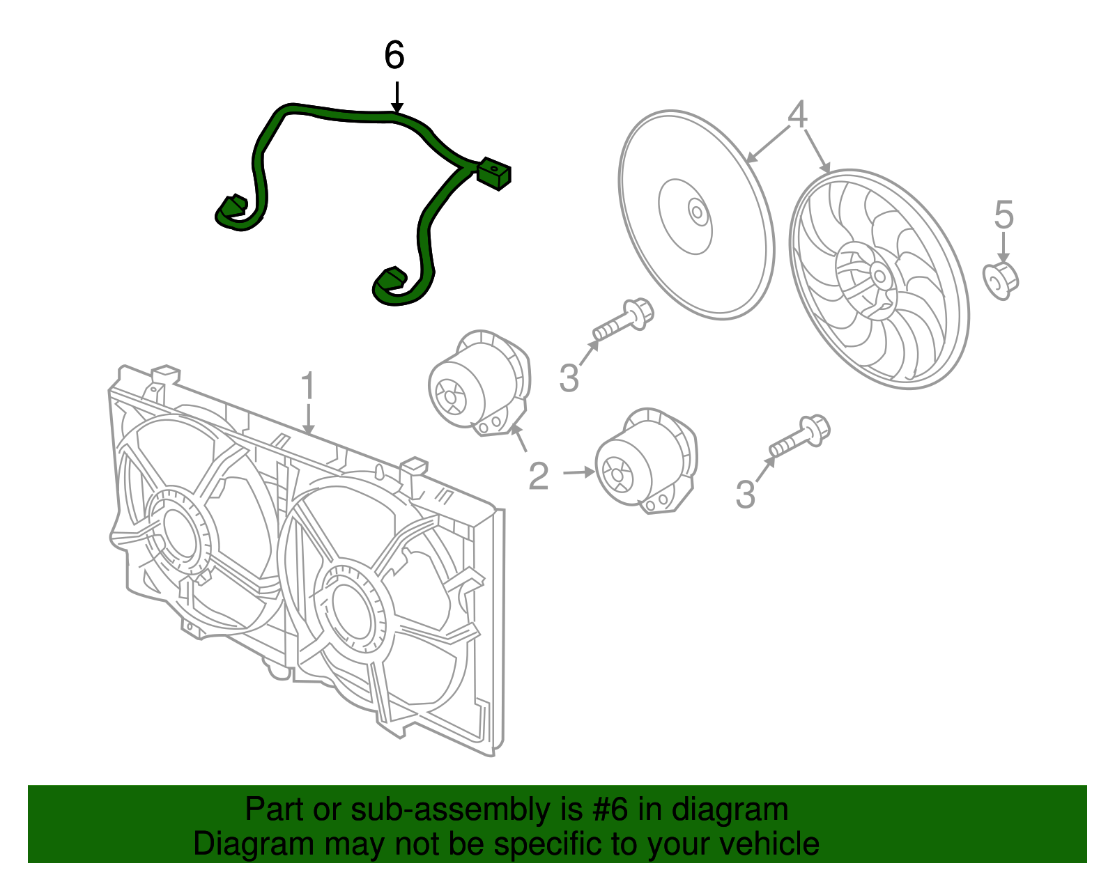 Engine Cooling Fan Wiring Harness - GM (92213649)