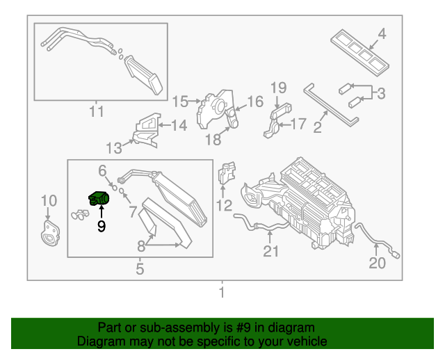 20072021 Nissan Expansion Valve 922006N205 Nissan Parts Plus