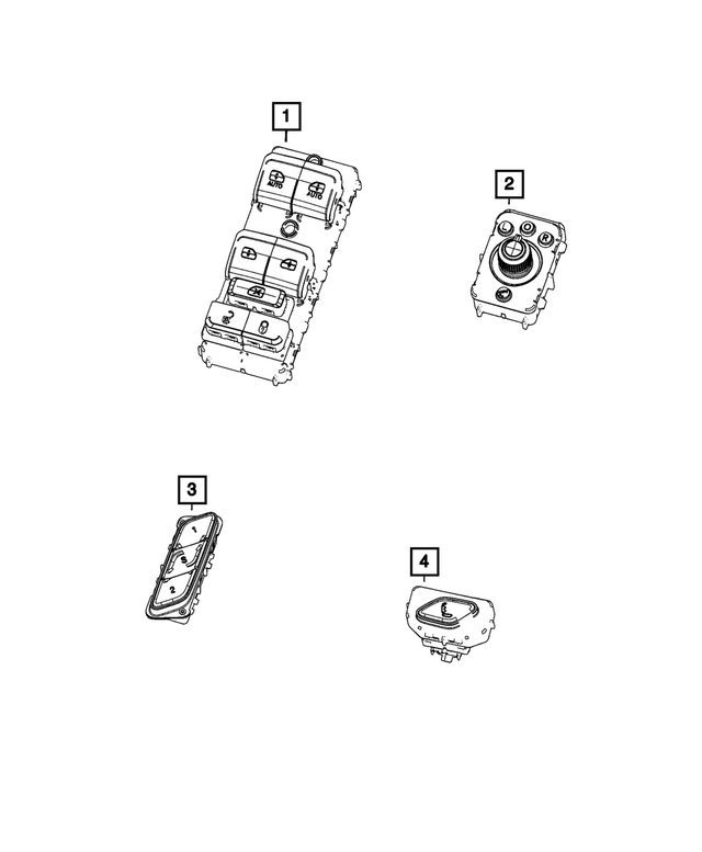 20212024 Jeep Power Window Switch 68381732AD Mopar eStore