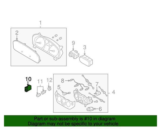 20092010 Pontiac G3 Dome Light Switch 95216064