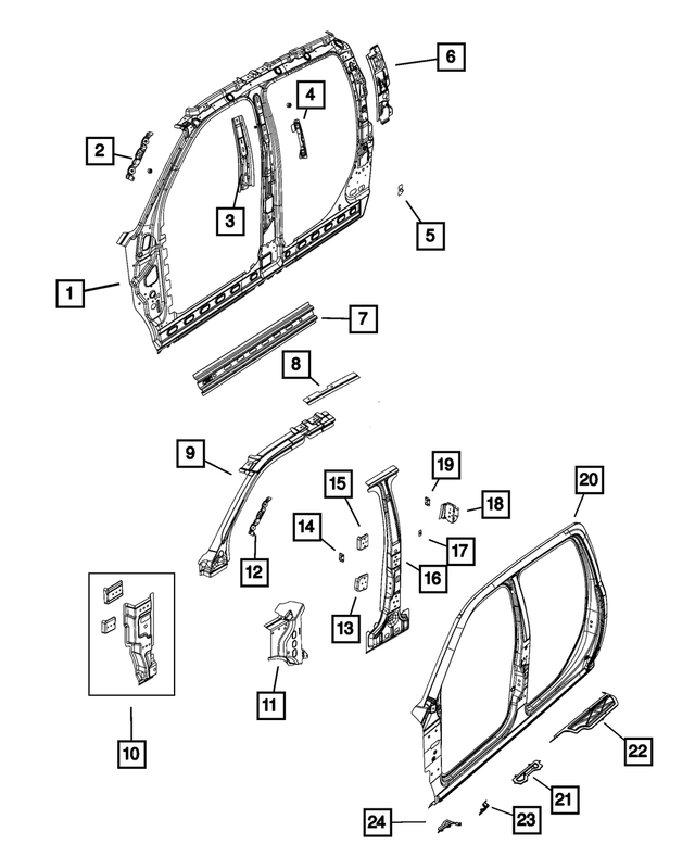 2022-2024 Ram C Pillar Baffle, Right 68403634AC | Mopar eStore 