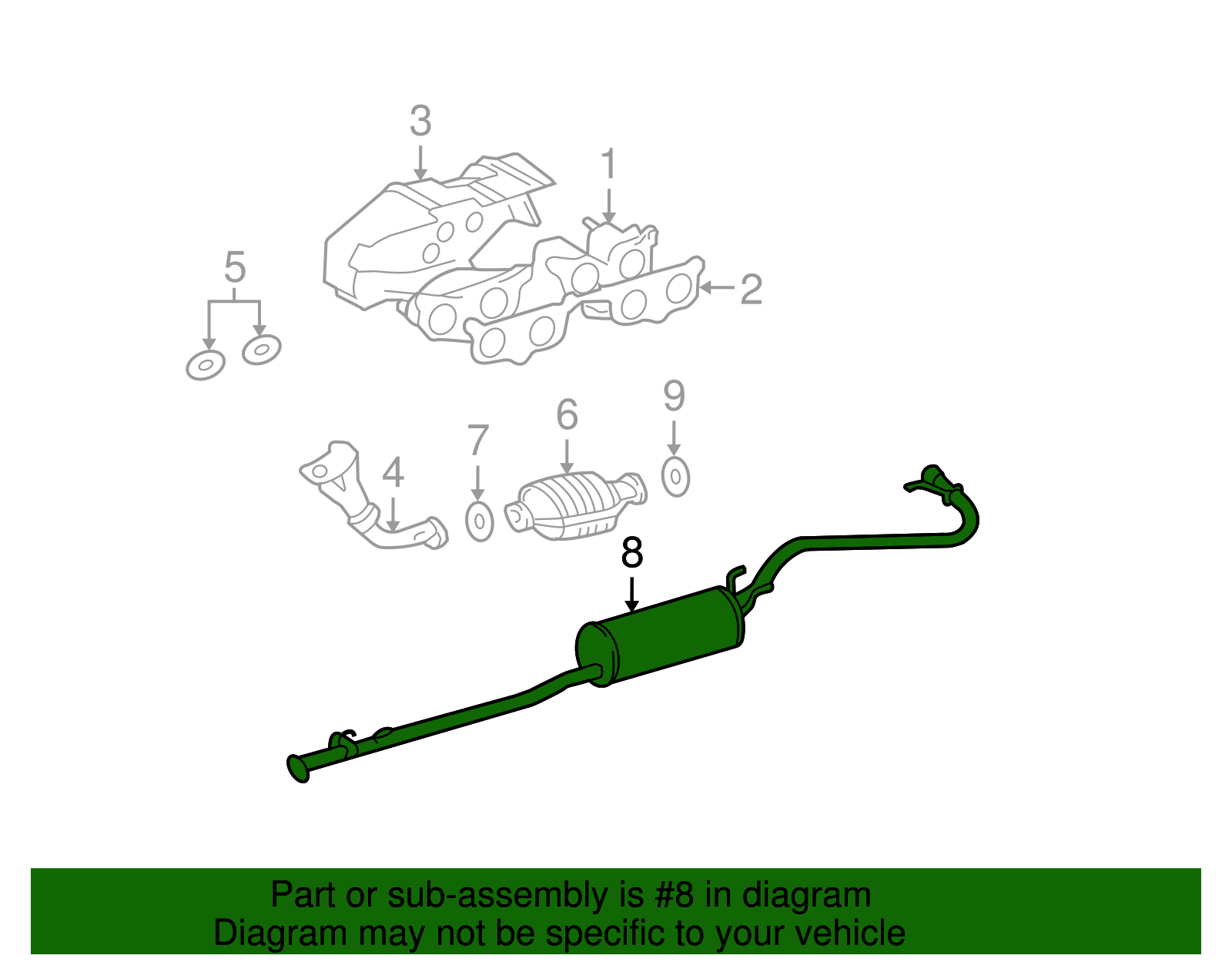 Muffler & Tail Pipe - Toyota (17405-0C050)