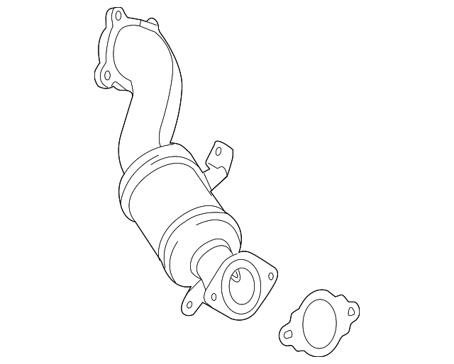 12679573 GM 3Way Catalytic Converter with Flanges, Bushing, Gasket, and Studs GM Parts Store