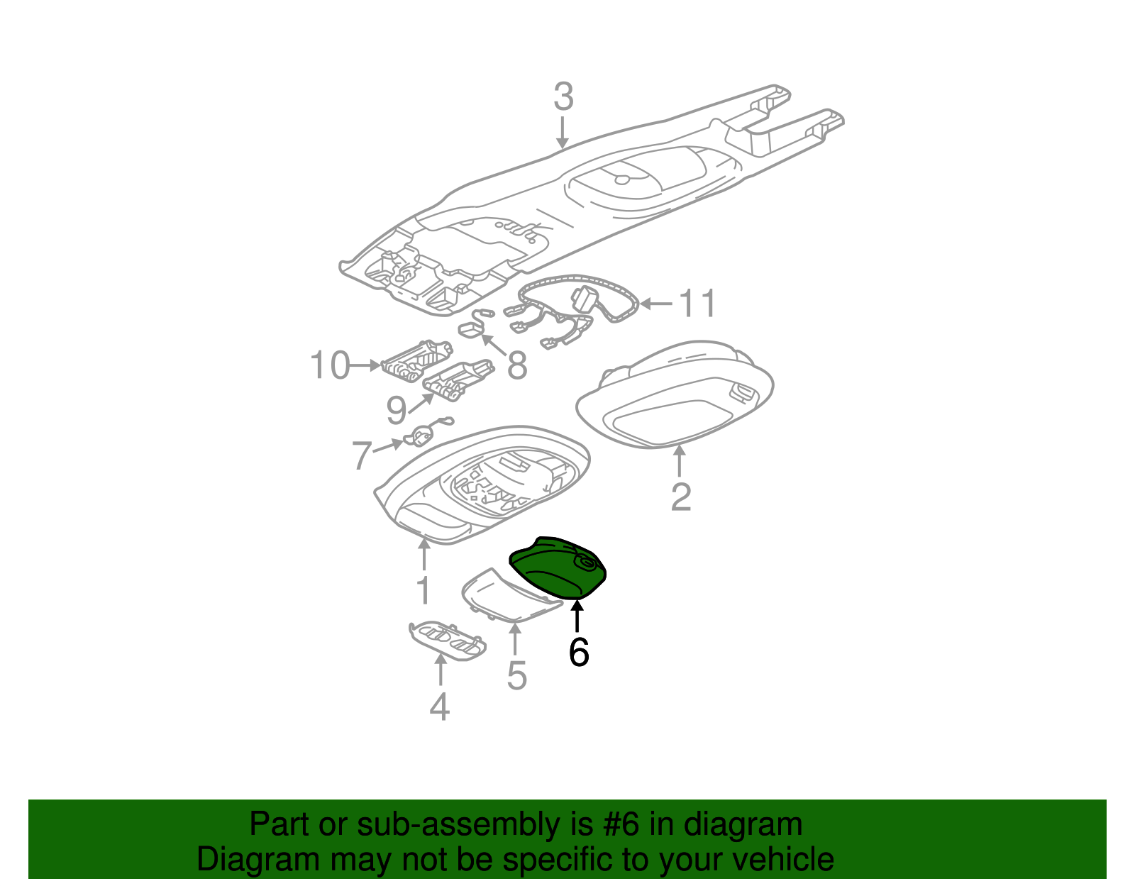 Light Cashmere Roof Console Front Compartment Door - GM (88957110)