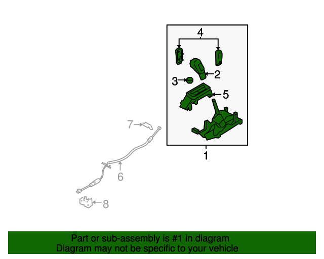 20082010 Ford Edge Shifter Assembly 9T4Z7210BF QuirkParts