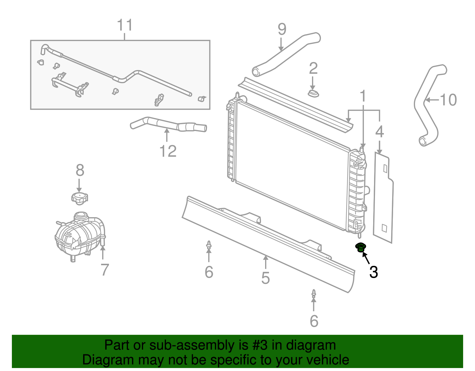 Radiator Lower Mount - GM (10368833)