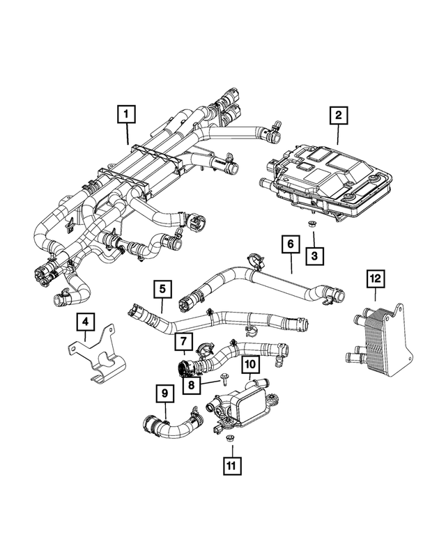 20172019 Chrysler Pacifica Coolant Hose 68238378AB Mopar eStore