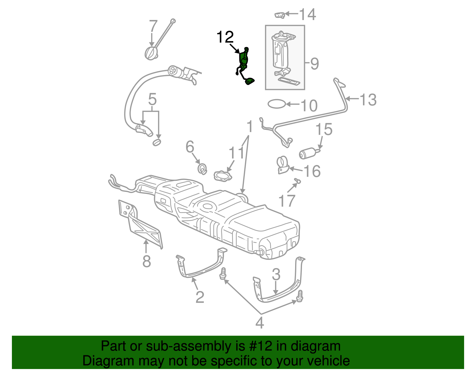 Fuel Gauge Sending Unit - Buick (89060670)
