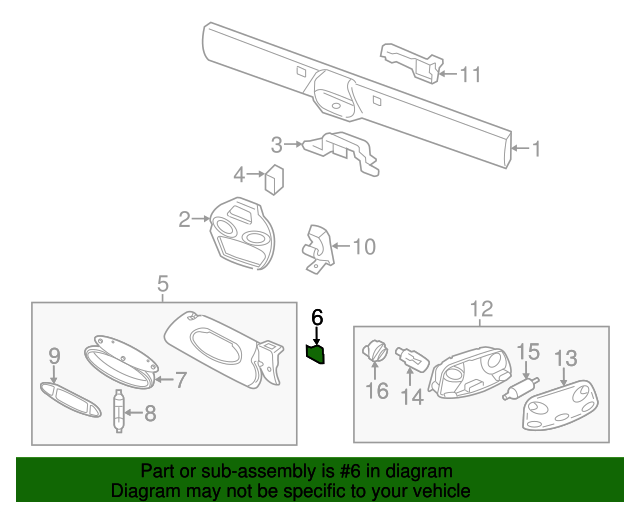 19992013 Porsche 911 SunVisor Cover 9965616130001C Porsche