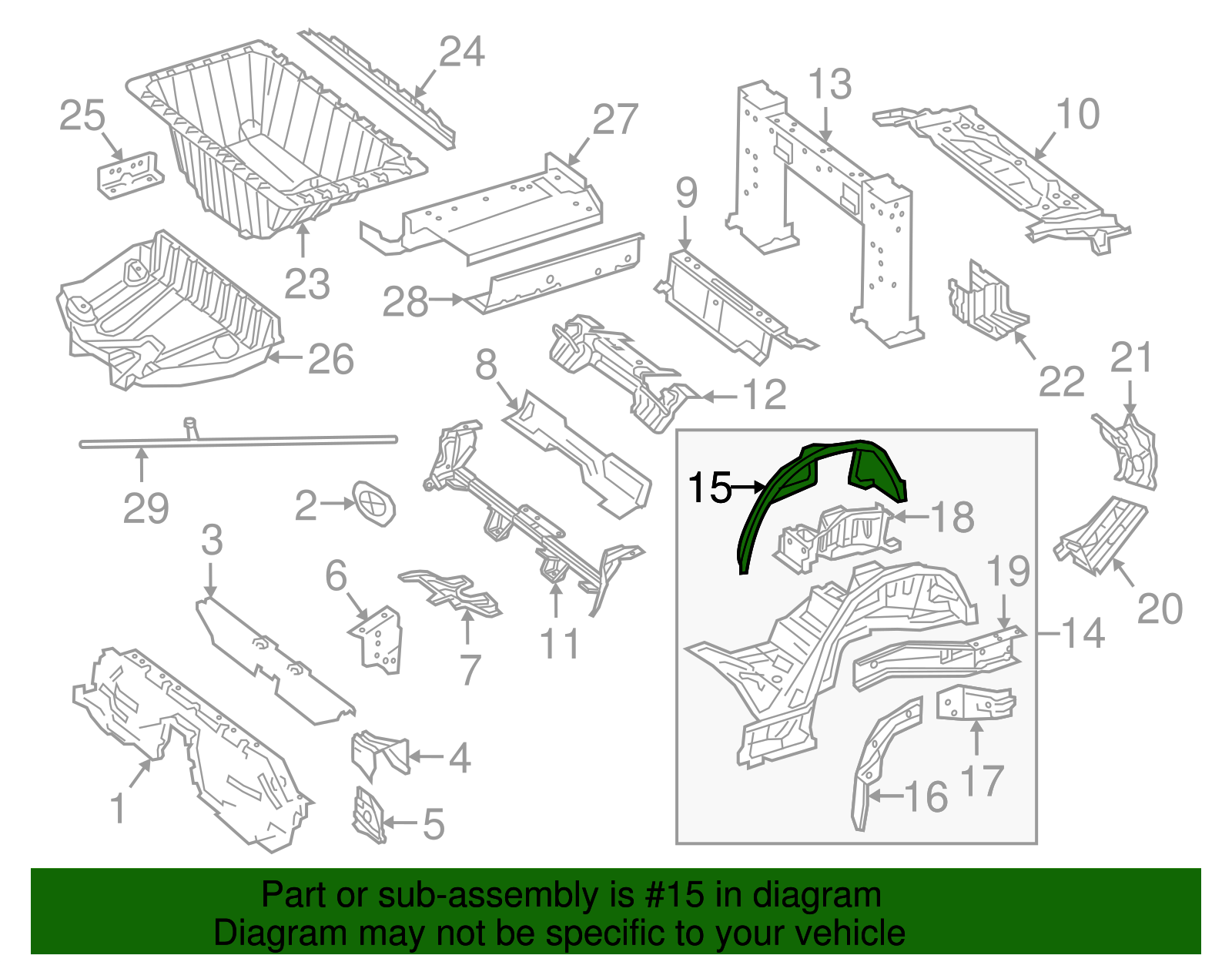 2022-2025 Mercedes-Benz Inner Wheelhouse 206-610-52-02 | Mercedes-Benz ...