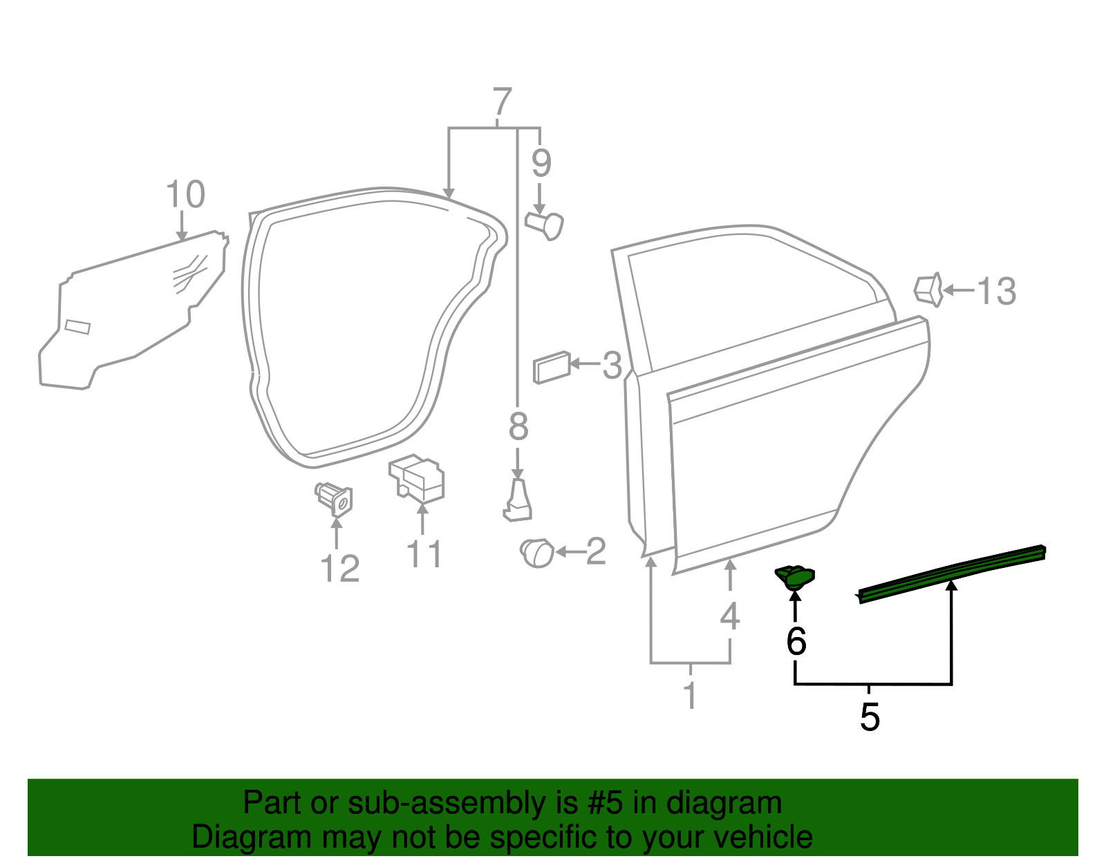 67887-06020 - Door Seal 2012-2014 Toyota Camry | AutoNation Parts