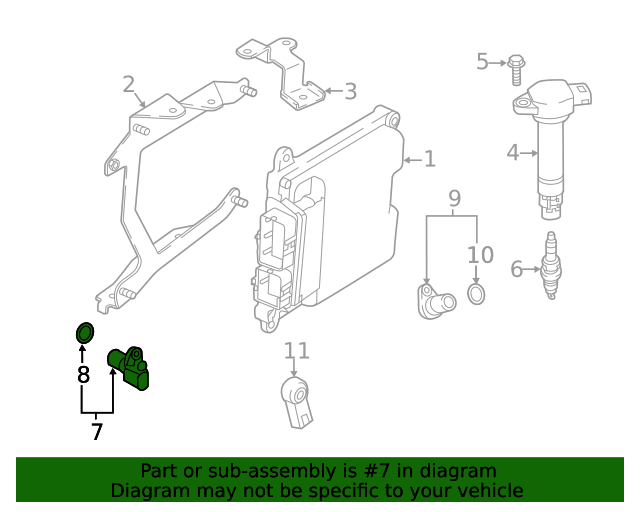 20182024 Mitsubishi Eclipse Cross Crankshaft Position Sensor 1865A335