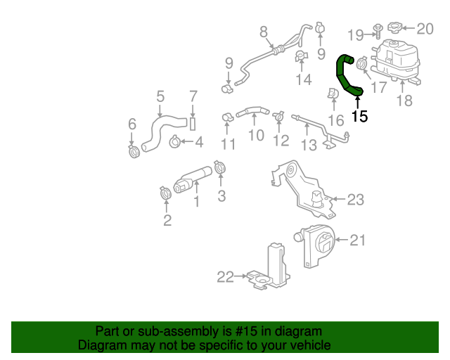 20182019 Chevrolet Traverse Heater Outlet Hose 84299725