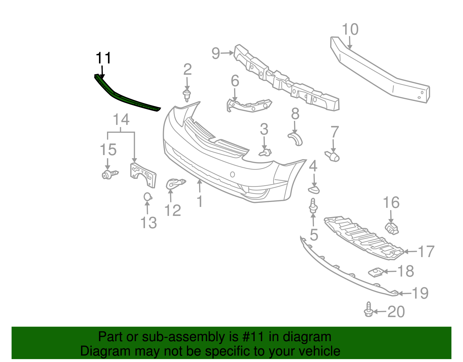 Molding - Toyota (52711-47010-E0)