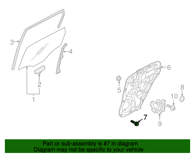 Kia 20052023 Kia Door Window Glass Surround Channel Bolt 1140806141