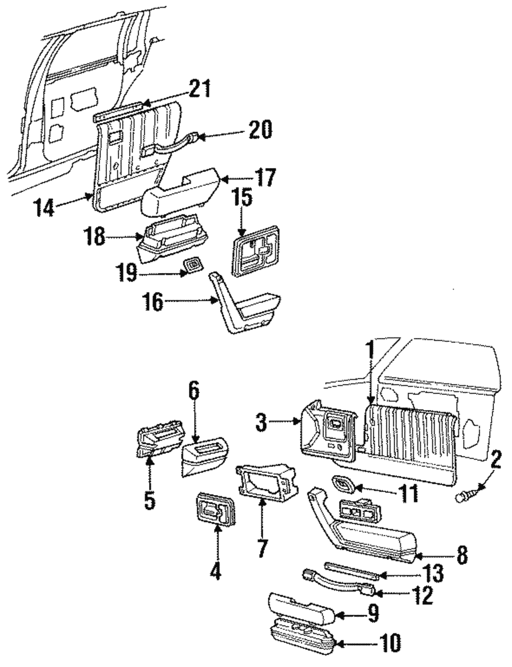 Bezel-Front S/D A/Rst     L.H - GM (20304725)
