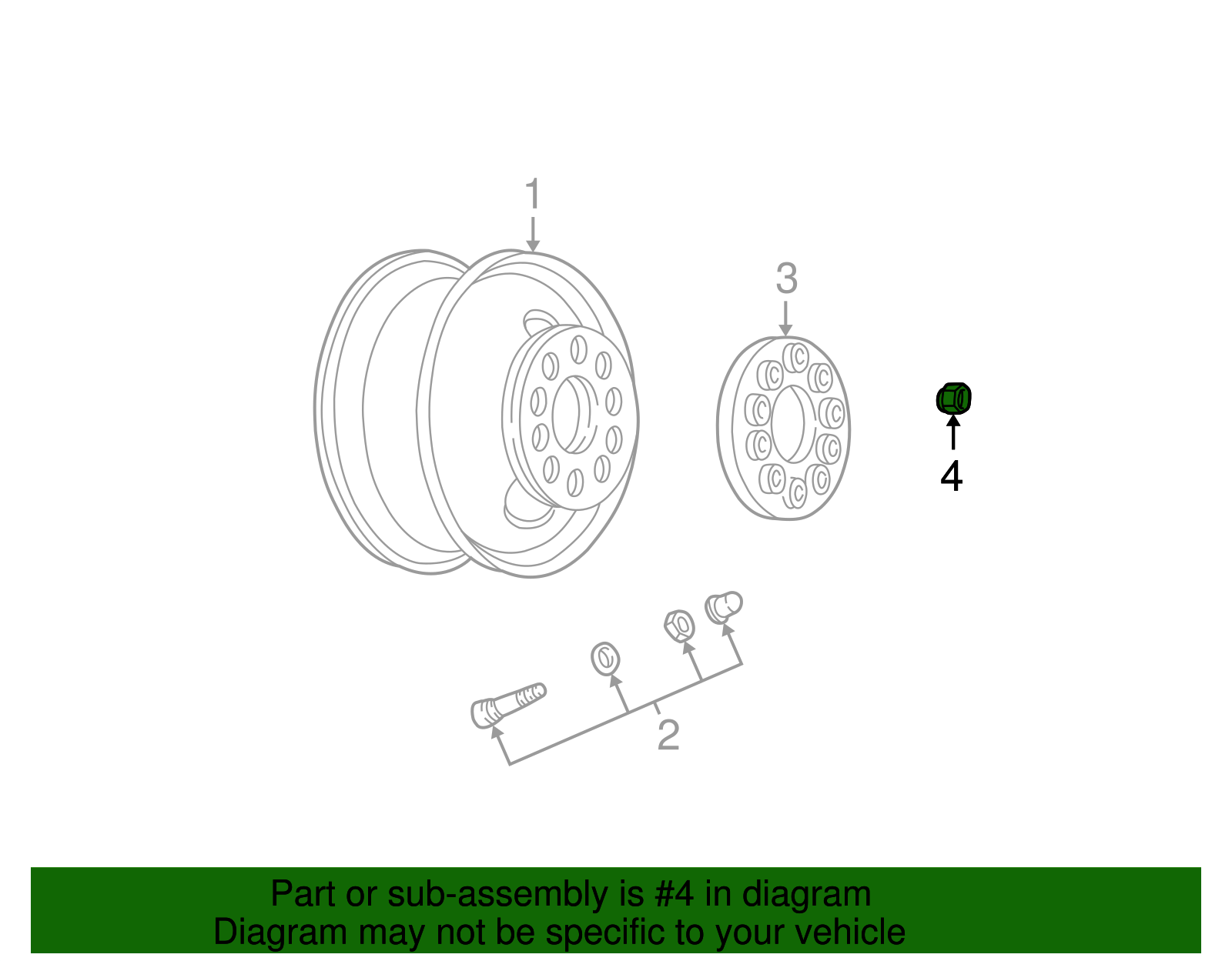 Wheel Lugnut - GM (88891761)