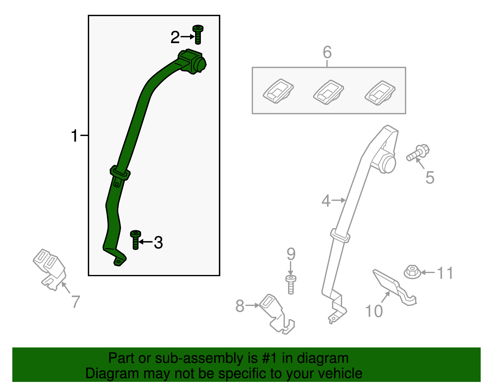 Lap & Shoulder Belt - Ford (HG9Z-54611B68-AB)