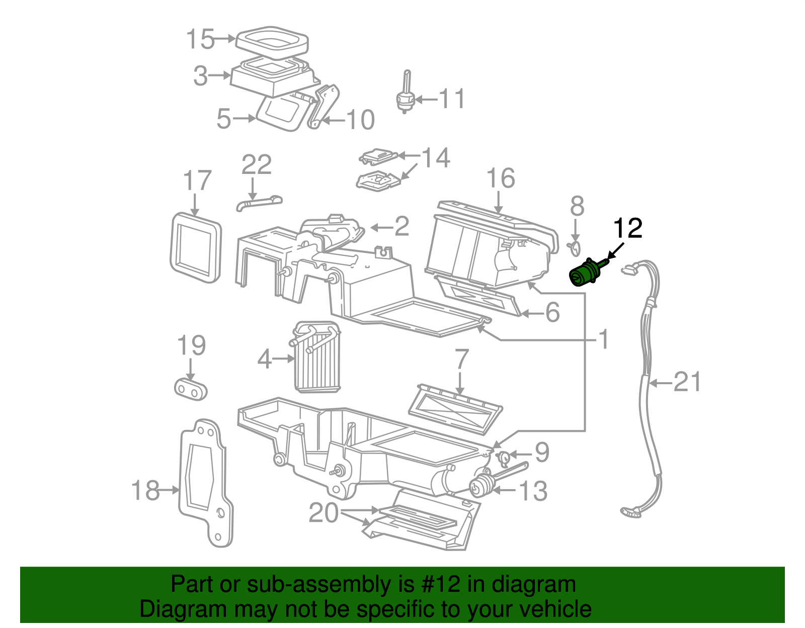 Motorcraft™ HVAC Defrost Mode Door Actuator - Ford (YH-1678)