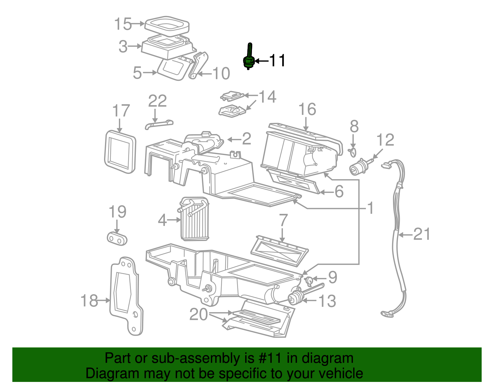 Motorcraft™ HVAC Air Inlet Door Actuator - Ford (YH-1677)