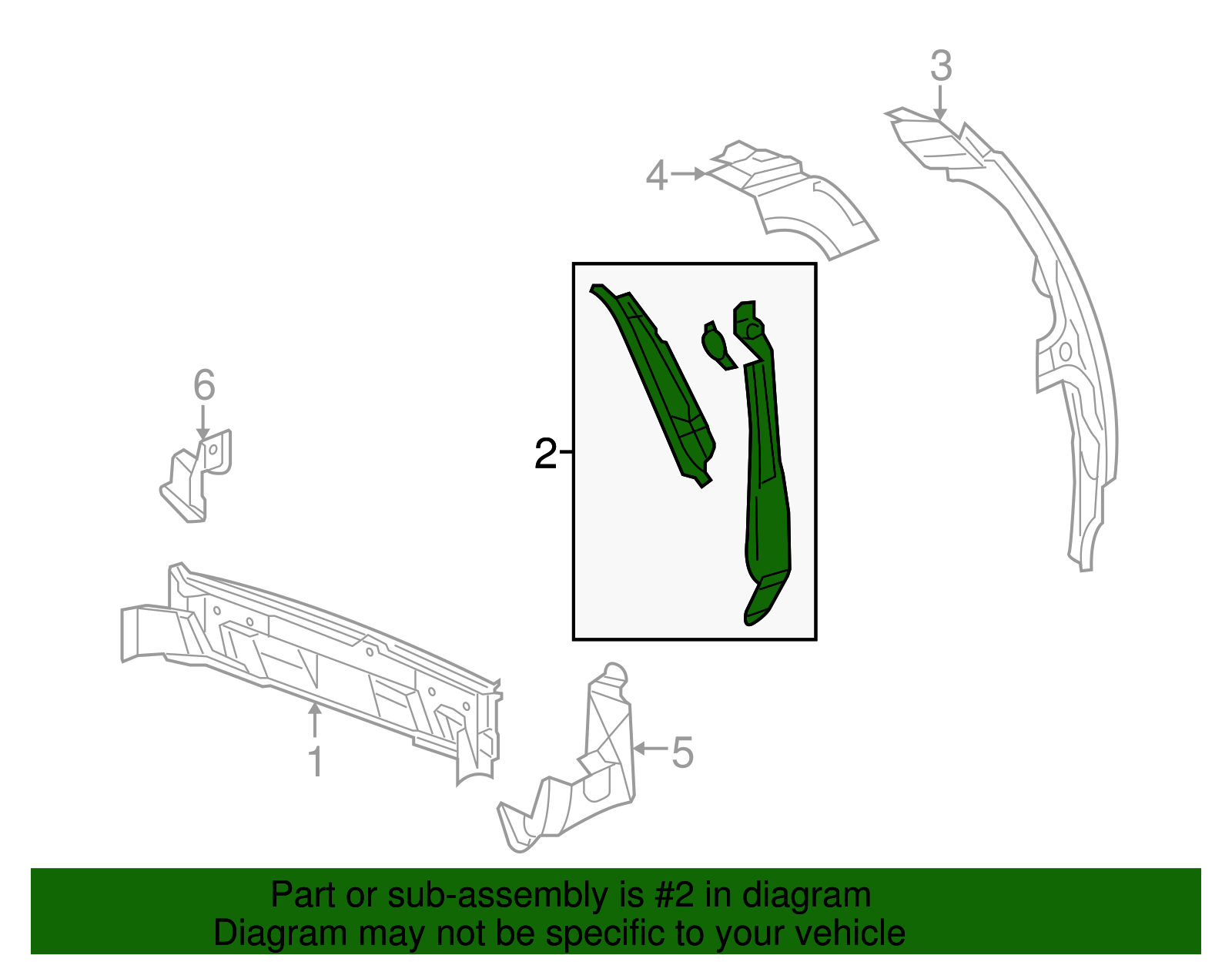 Driver Side Back Outer Body Pillar with Plate and Nuts - GM (89045598)