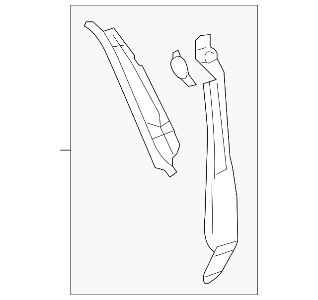 Driver Side Back Outer Body Pillar with Plate and Nuts - GM (89045598)