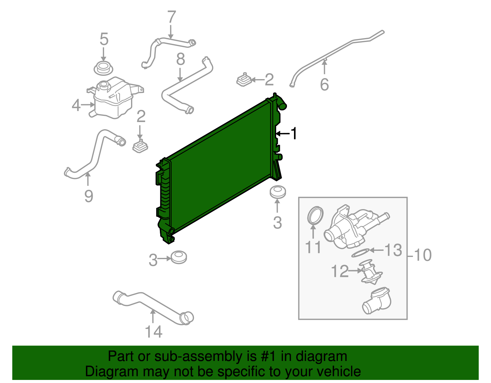 Ford Dealership 20072015 Ford Motorcraft™ Radiator RAD35 Ford Parts