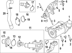 LX6Z-8A586-B - Thermostat Housing 2020-2024 Ford | AutoNationParts.com
