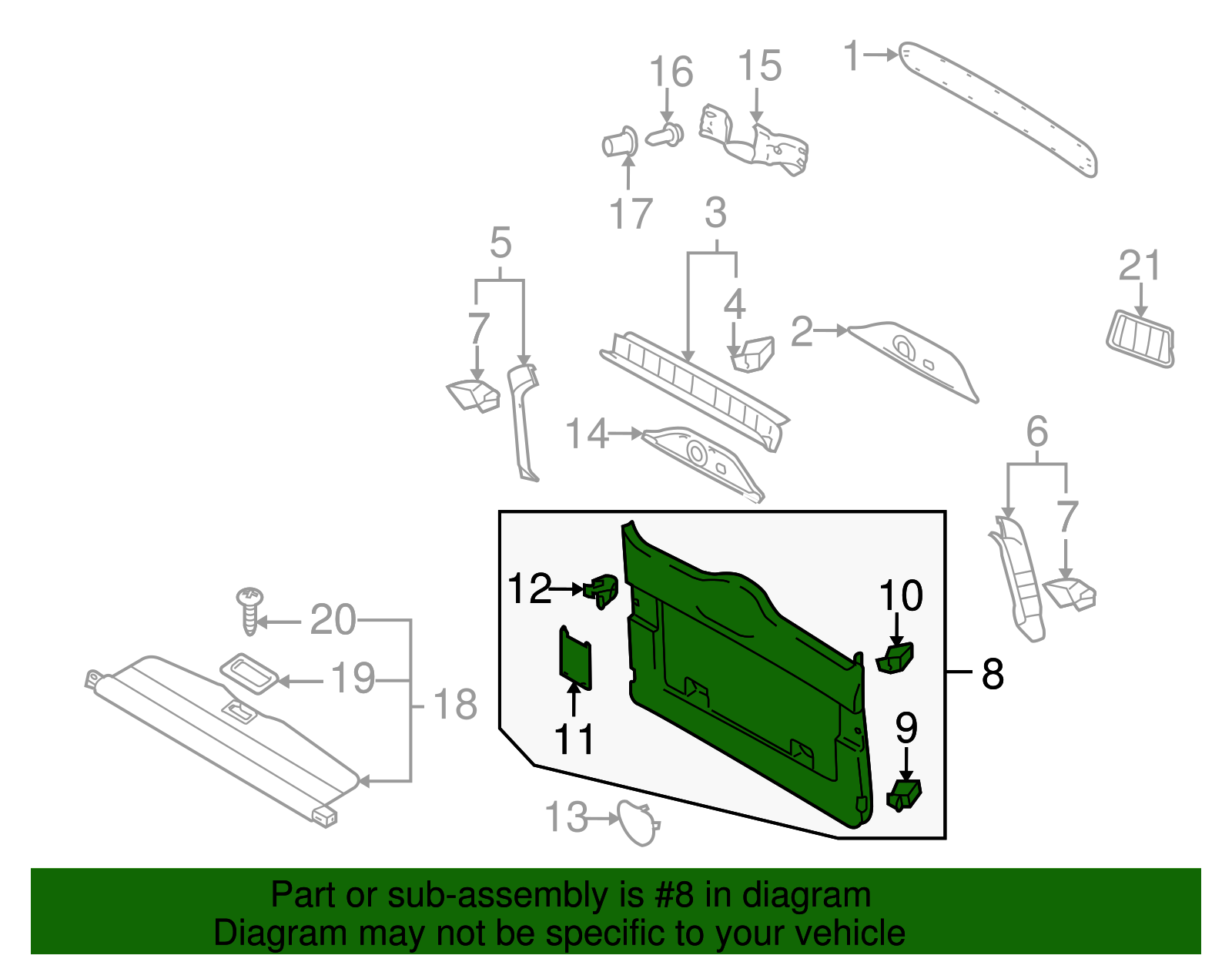 Lower Trim Panel - Volkswagen (7L6-867-601-M-NWF)