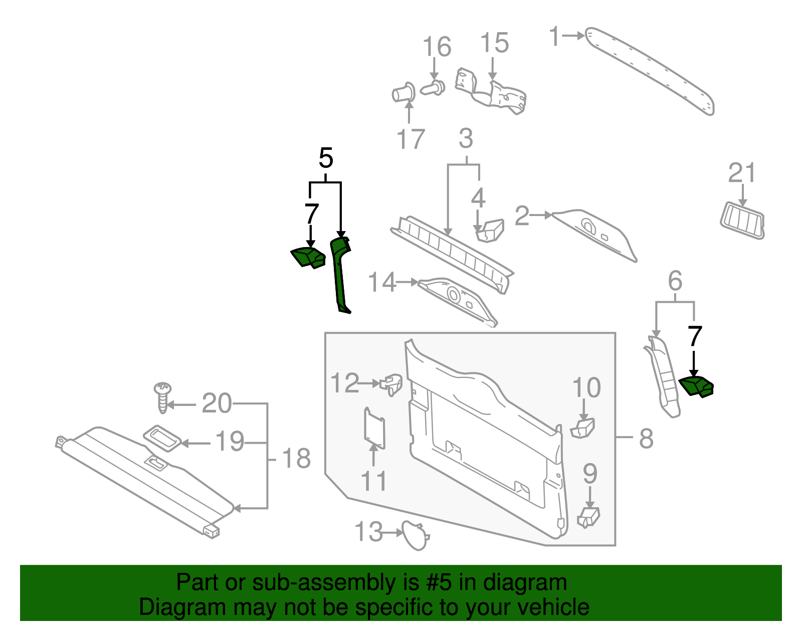 Side Trim Panel - Volkswagen (7L6-867-672-D-5J6)