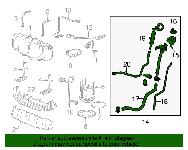 20172019 GM Emission Reduction Fluid Tank Filler Pipe 84646525 GM
