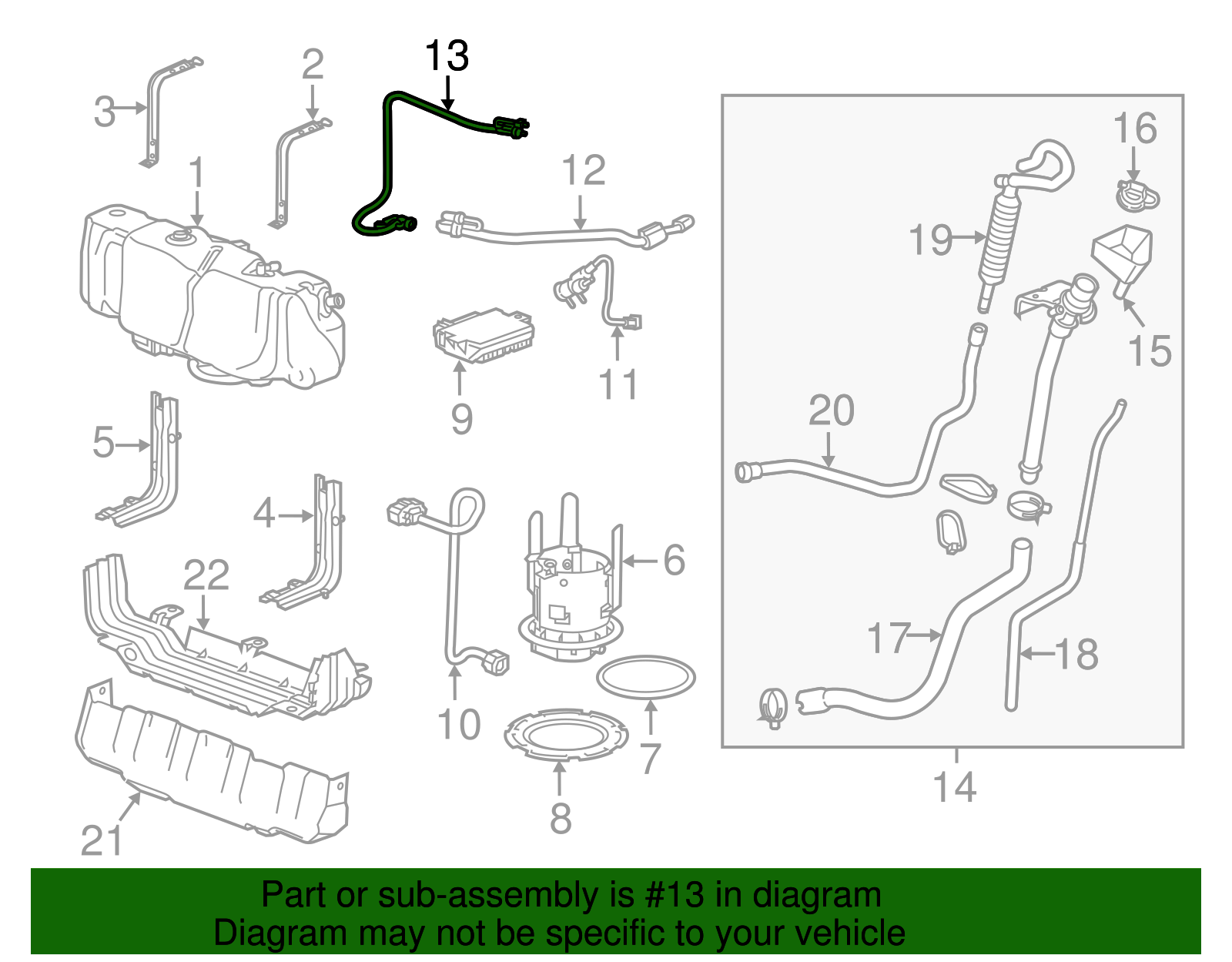 Emission Reduction Fluid Front Inlet Pipe - GM (84389464)
