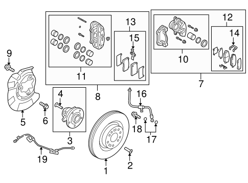 Genuine Hyundai 58270-2M700 Parking Brake Assembly Rear Right