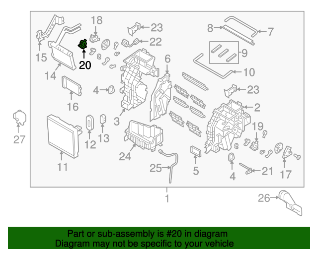 2011-2019 Hyundai HVAC Blend Door Actuator 97159-4R150 | OEM Parts Online