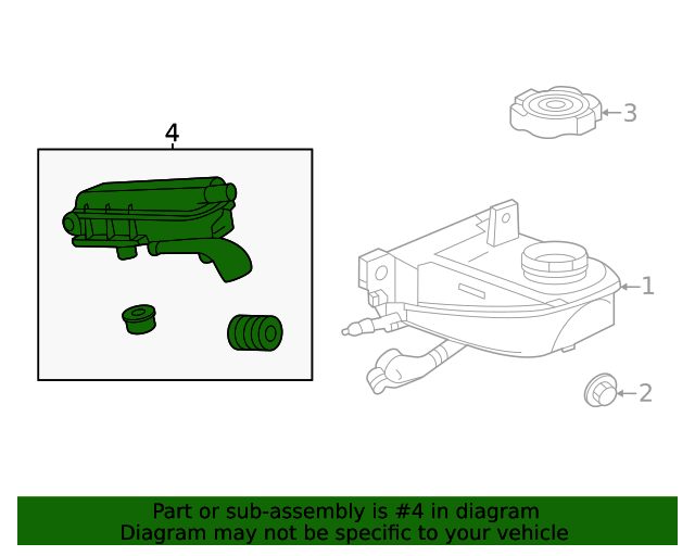 20192024 GM Brake Master Cylinder Reservoir 84652993 GM