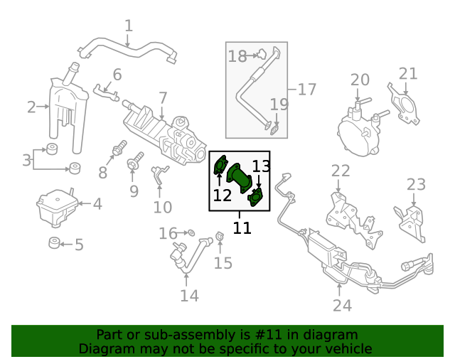 20182020 Ford F150 Egr Tube JL3Z9D477B