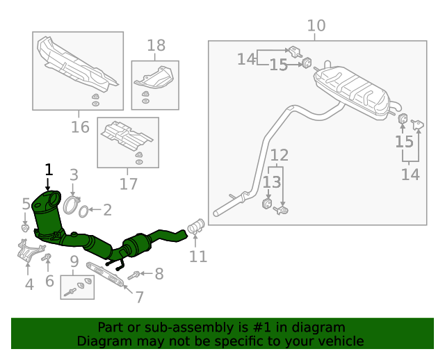 5QN254500R Catalytic Converter 20192022 Audi Q3 Audi Parts Store