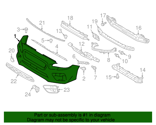 20152017 Subaru Bumper Cover 57704VA000 Subaru Parts Direct