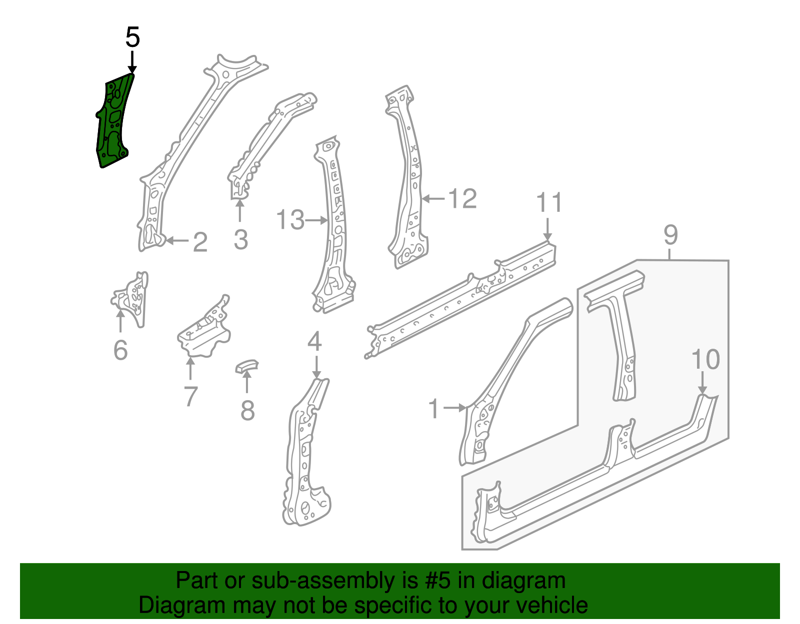 Cowl Side Panel - Ford (YL8Z-7802038-AB)