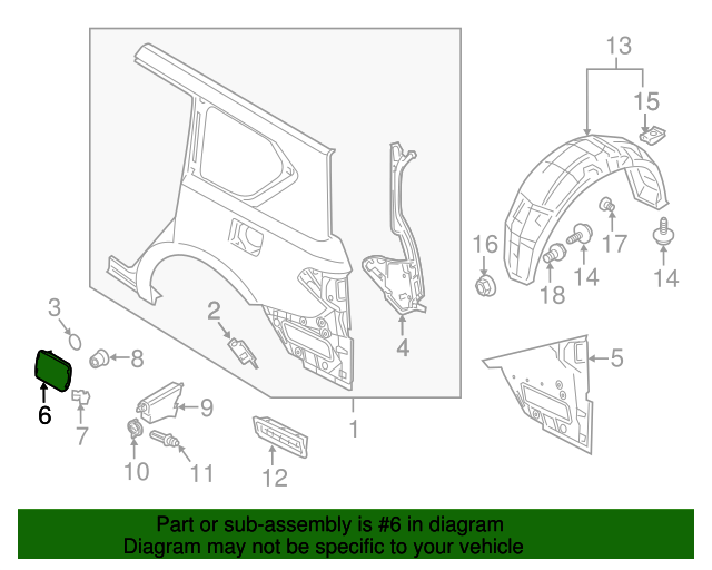 788301LA0C Fuel Door 20172020 Nissan Armada Conicelli Nissan Parts