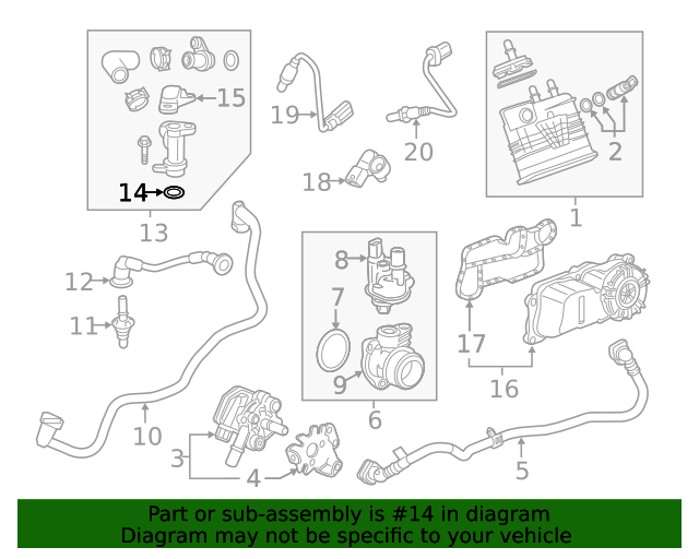 55488038 GM Positive Crankcase Ventilation Hose Fitting Seal GM Parts Store